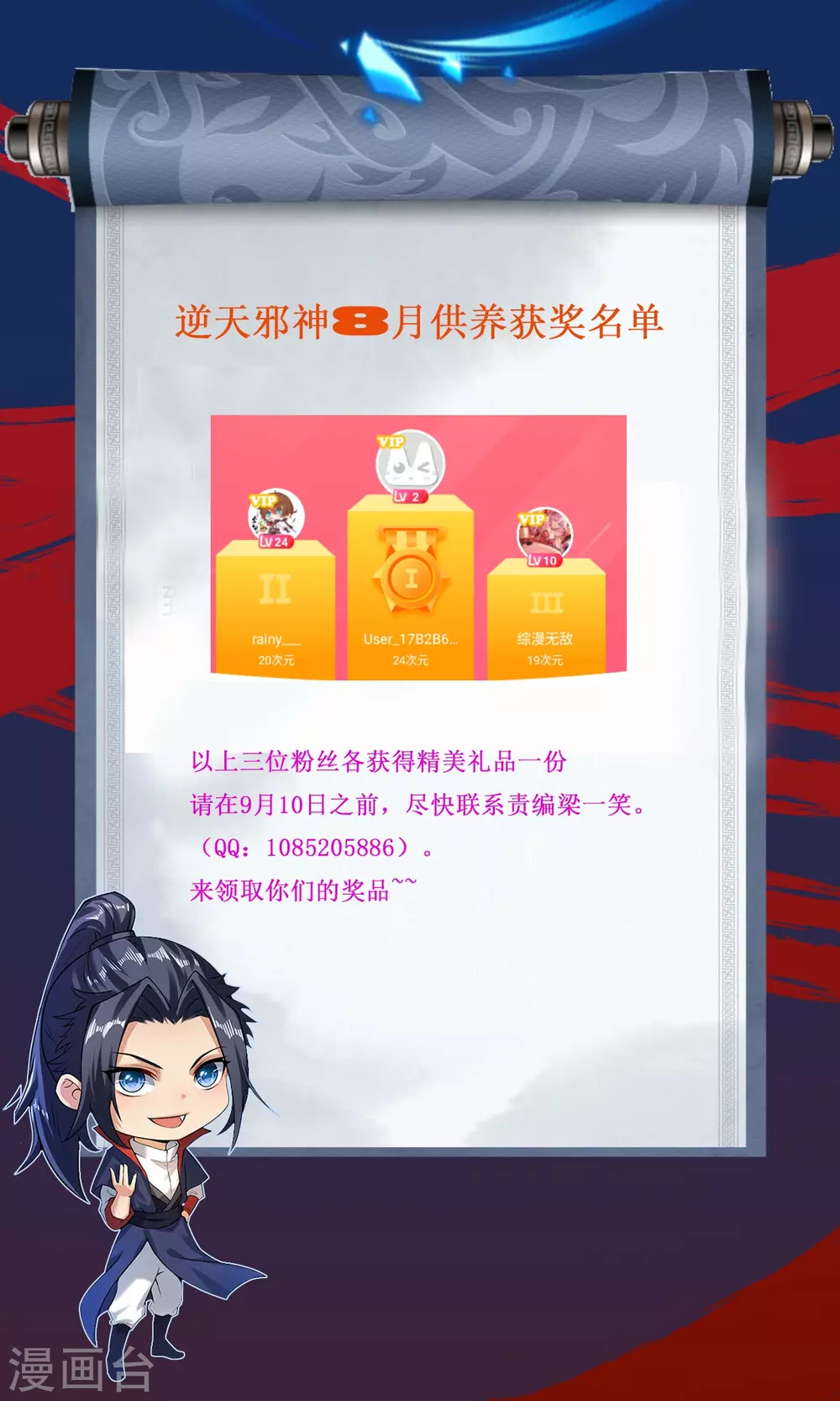 8月供养获奖通知 第1页