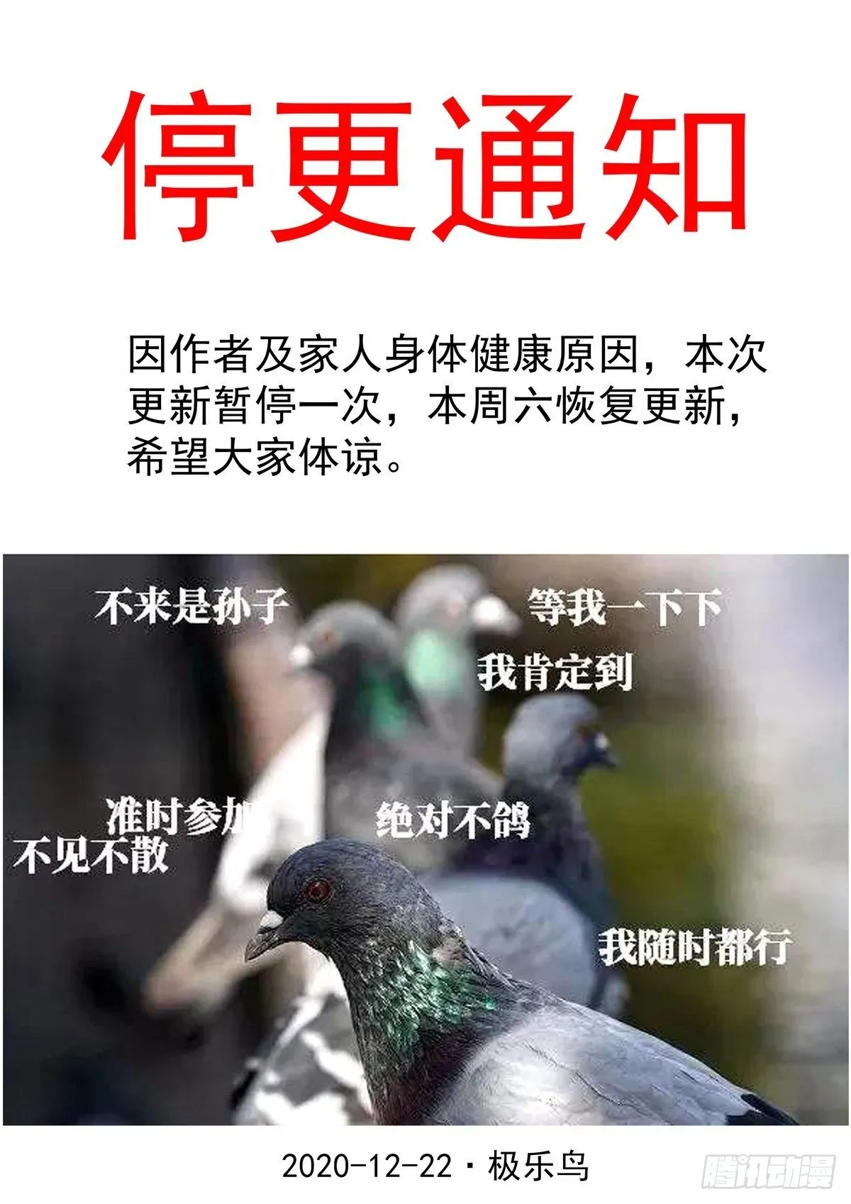 停更通知 第1页