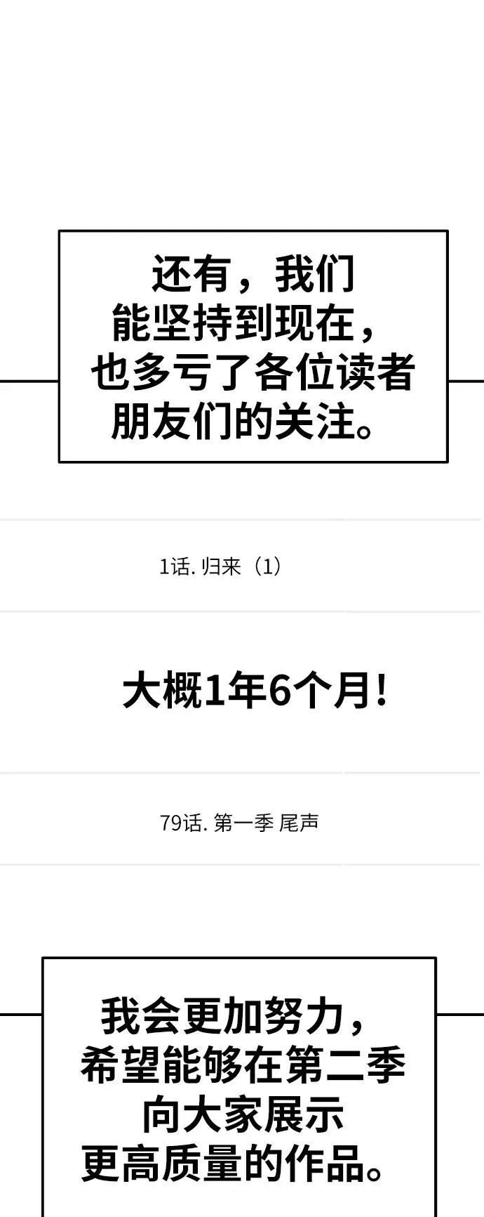 [第80话] 第一季 完结后记漫画 第62页
