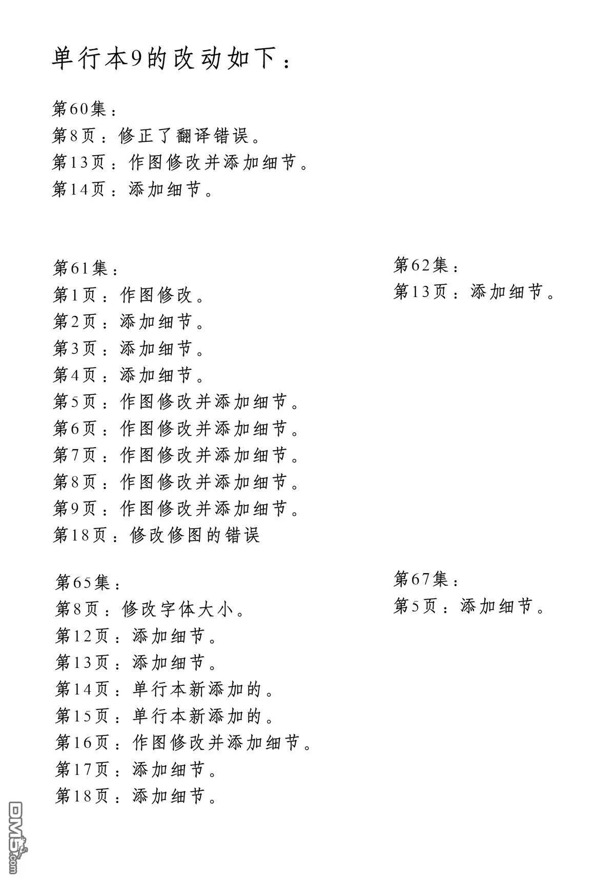 单行本9附图 第5页