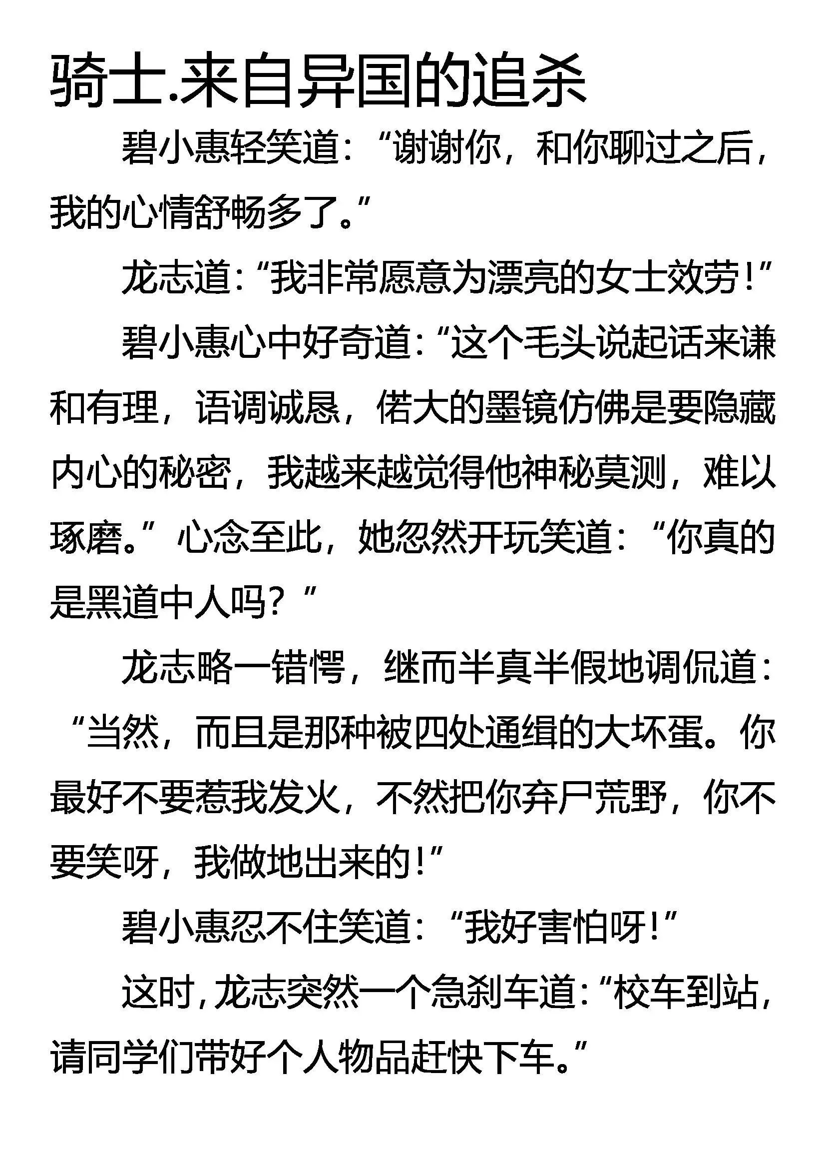 骑士 来自异国的追杀 第1页