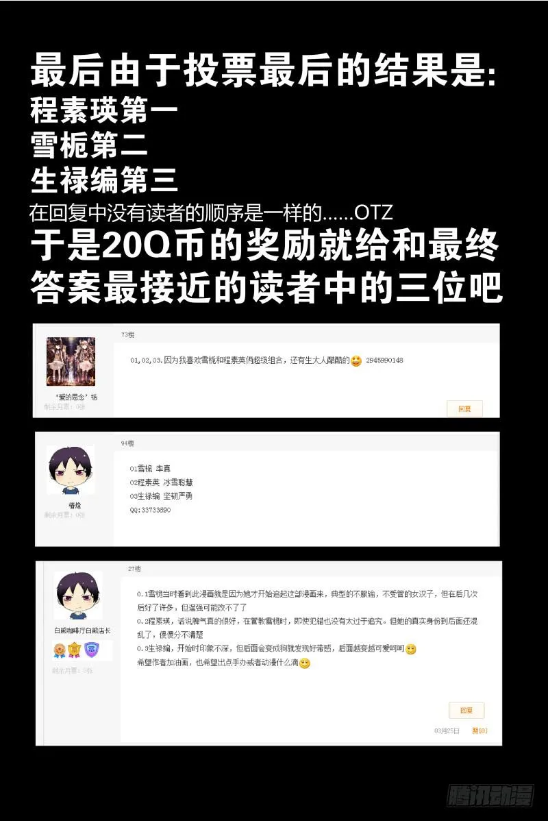 《虚游神》角色人气投票结果 第2页