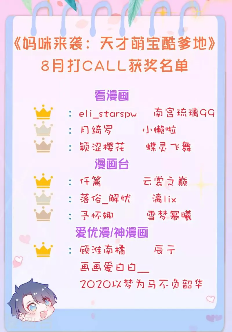 8月打CALL获奖名单 第2页