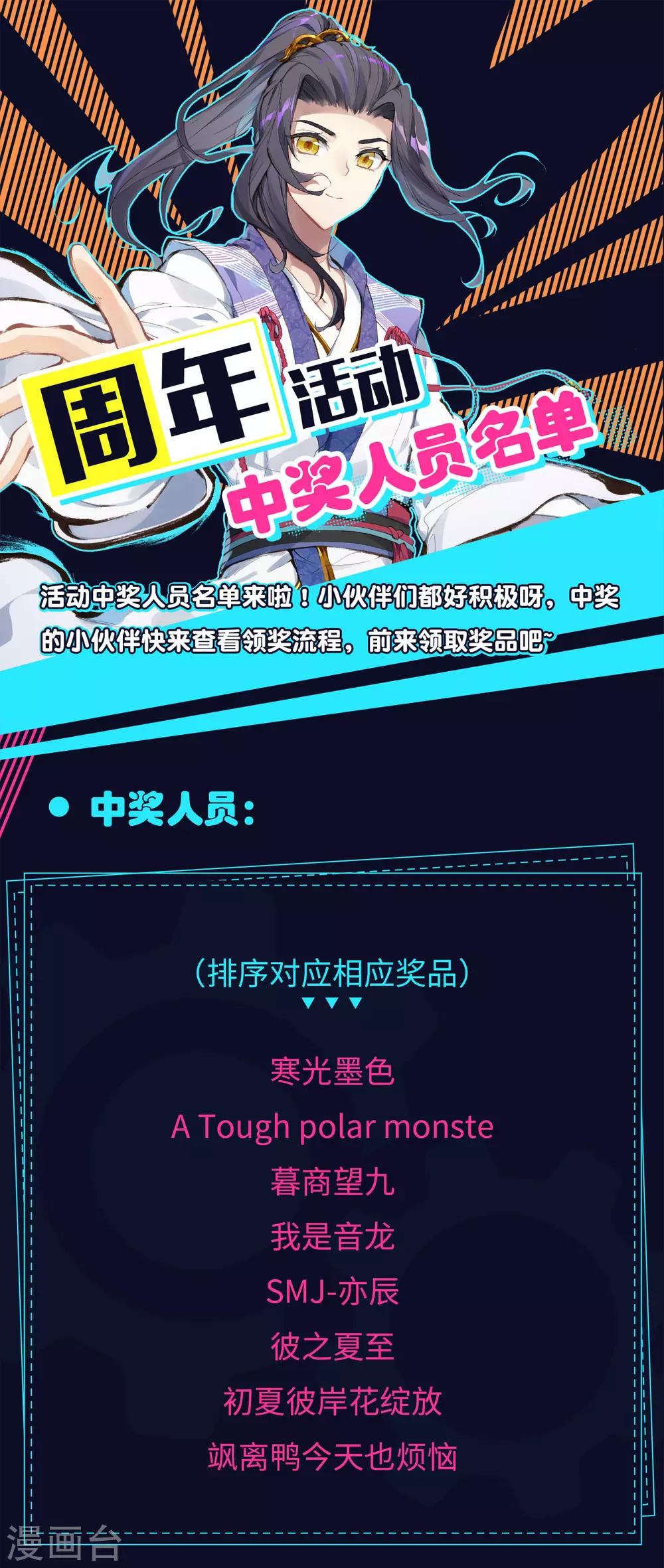 中奖名单 2周年庆典 第1页